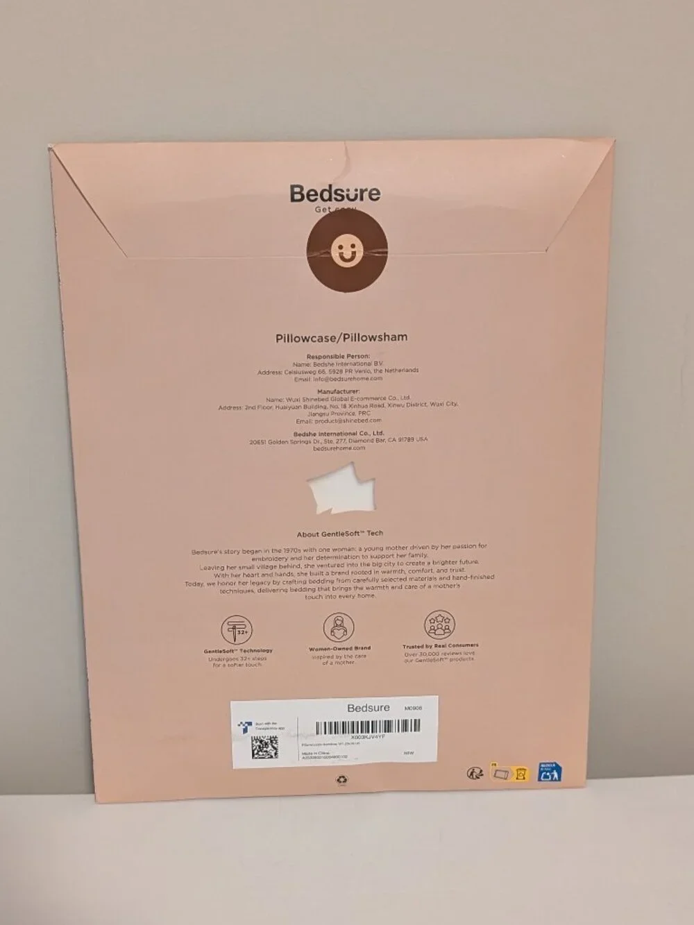 Set of 2 King Pillowcases by Bedsure, White